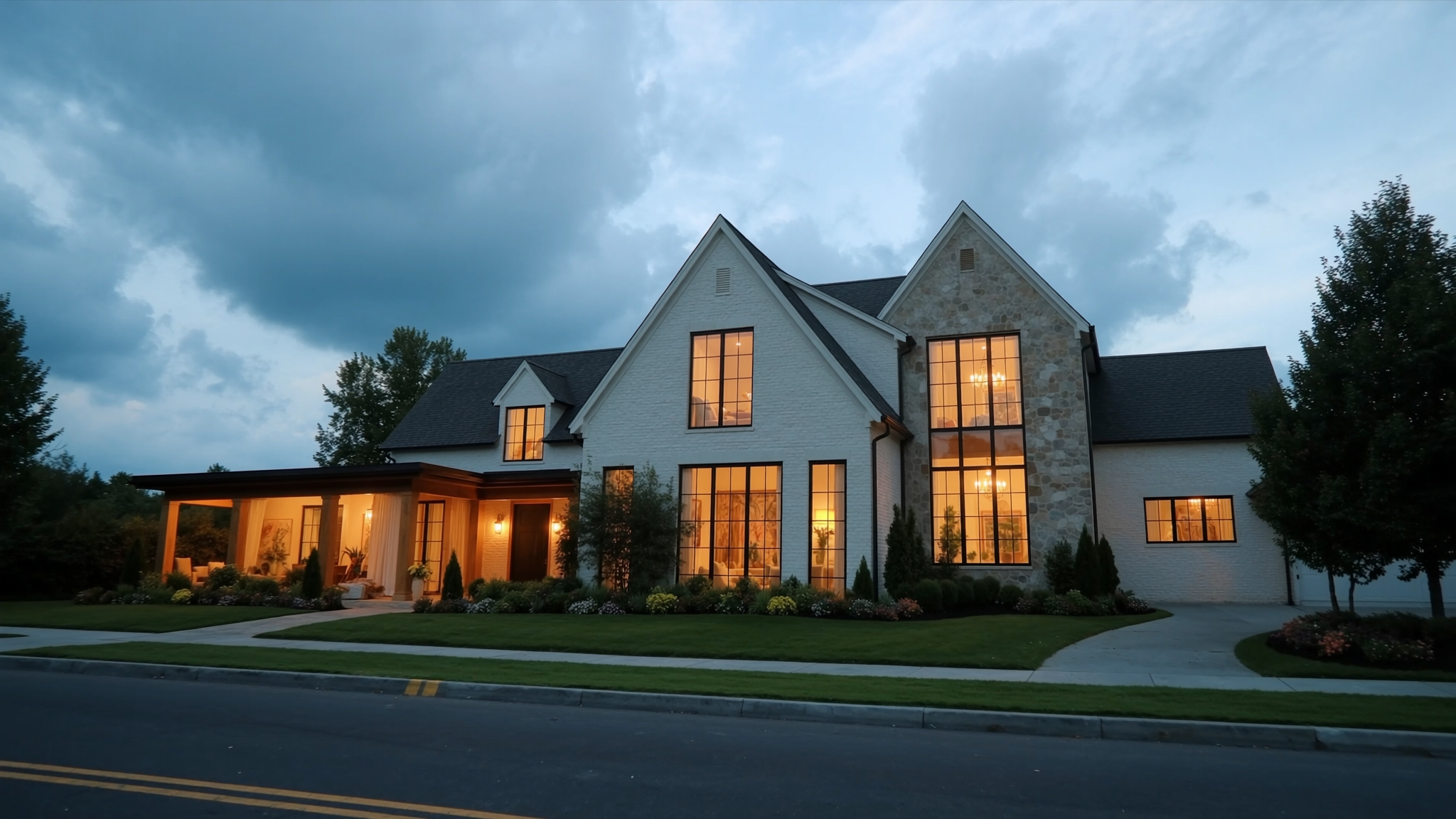 Modern Farmhouse Twilight